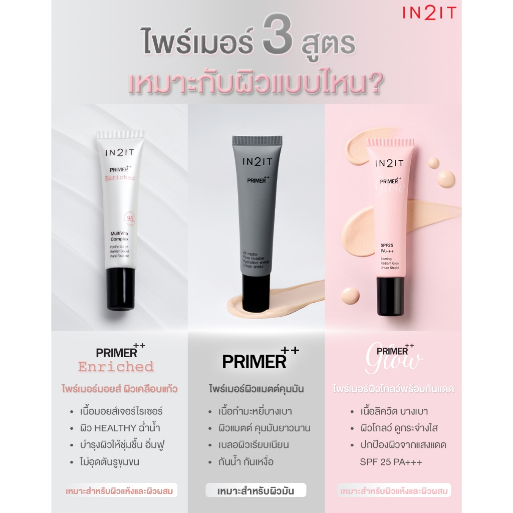 ภาพเพิ่มเติมของ (ส่งด่วน) IN2IT PRIMER++ ไพร์เมอร์ตัวดัง งานผิว