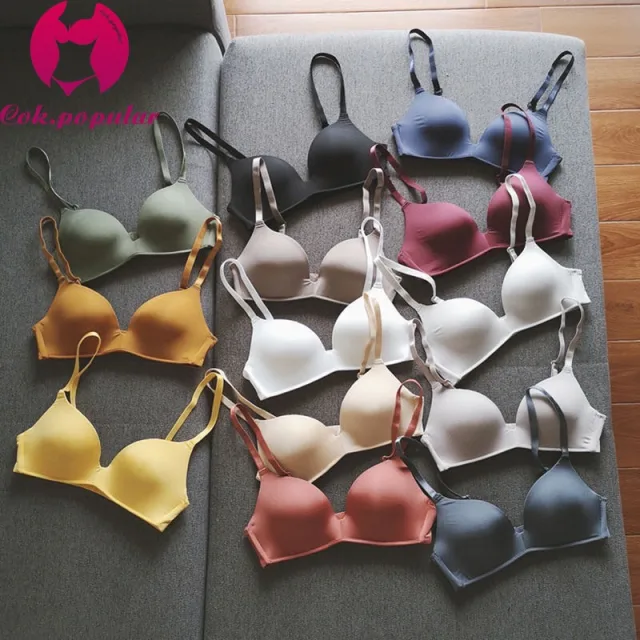 #023 มี12สี 👙บราไร้โครง 👙มีฟองดันทรงในตัว เนื้อผ้าใส่สบาย 👙จัดส่งเร็ว1-2วัน COK