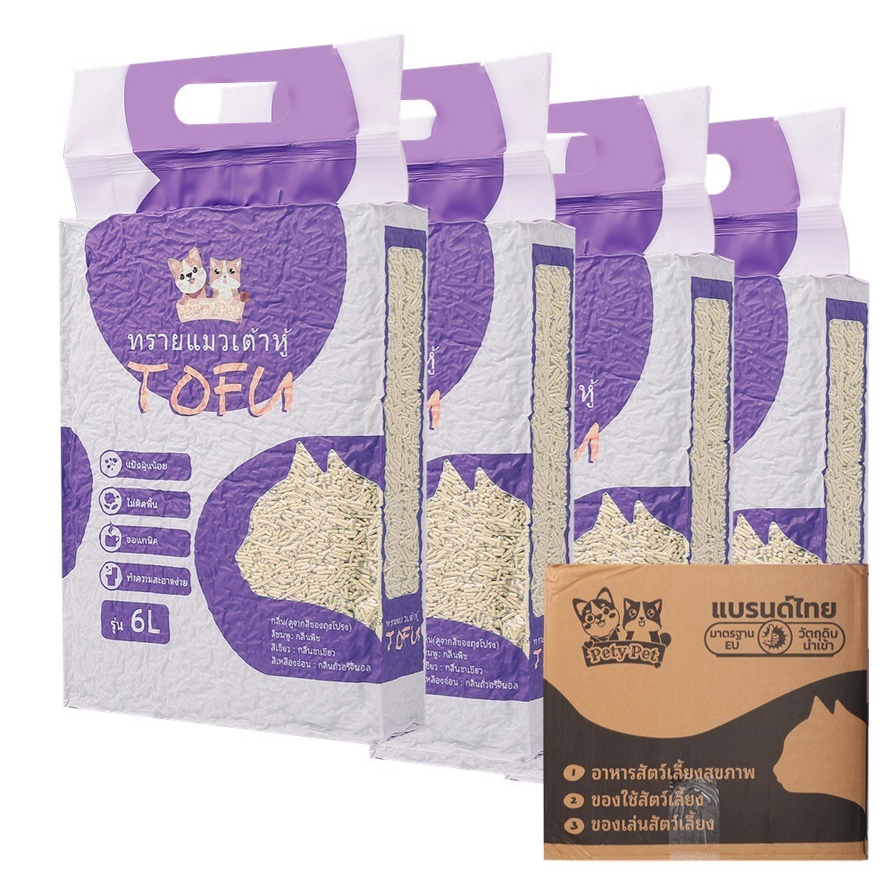 ภาพเพิ่มเติมของ ทรายแมวเต้าหู้ออร์แกนิค100% 【พร้อมส่ง】PetyPet แบบพิเศษ ไม่มีส่วนผสมอื่น ทรายแมว Cat Litter ทรายแมวเต้าหู้ 6 ลิตร P04