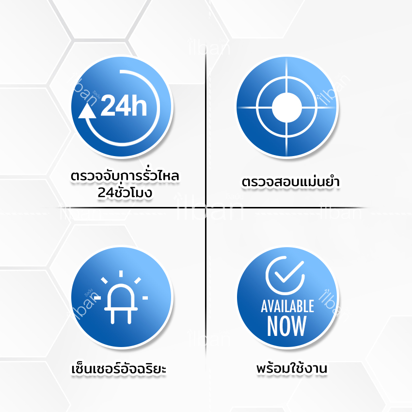 ภาพเพิ่มเติมของ lban เครื่องตรวจจับน้ำรั่ว เสียงดังสูงสุด 120dB เซ็นเซอร์แจ้งเตือนน้ำท่วม รุ่น Water Leak Alarm R18X ใช้ถ่าน 9V