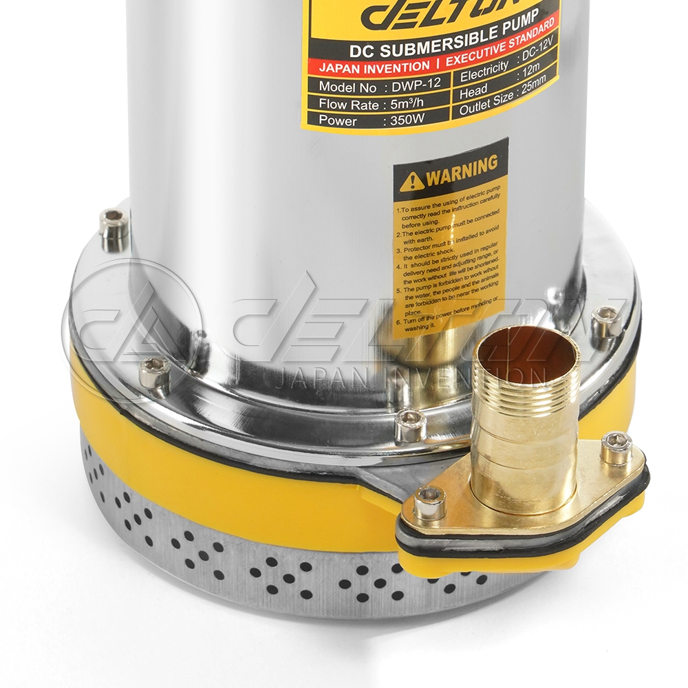 ภาพเพิ่มเติมของ Delton ปั๊มน้ำไดโว่ DC ปั๊มแช่ 1 นิ้ว รุ่นใหม่! 12V สามารถต่อใช้งานกับแบตเตอรี่และแผงโซล่าได้ ปั๊มจุ่ม ไดโว่ รุ่น DWP-12