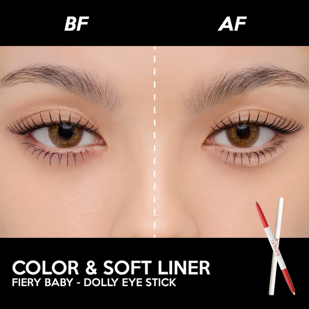 ภาพเพิ่มเติมของ (NEW SHADES! ดอลลี่อายลากลาส)LA GLACE FIERY BABY-DOLLY EYE STICK|ปากกาดอลลี่อายลากลาส 2in1 มือใหม่ใช้ได้ ปากกาดอลลี่อาย