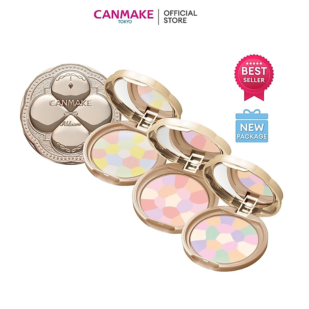 ภาพเพิ่มเติมของ CANMAKE Marshmallow Finish Powder Abloom แป้งเรนโบว์ 5 เฉดสี SPF19 PA++ แป้งโปร่งแสง อัพผิวไบร์ท