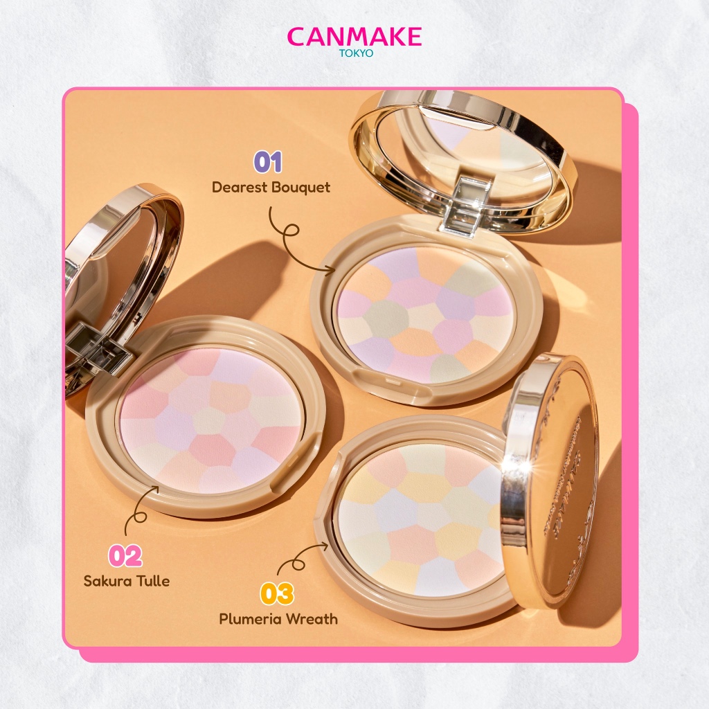 ภาพเพิ่มเติมของ CANMAKE Marshmallow Finish Powder Abloom แป้งเรนโบว์ 5 เฉดสี SPF19 PA++ แป้งโปร่งแสง อัพผิวไบร์ท