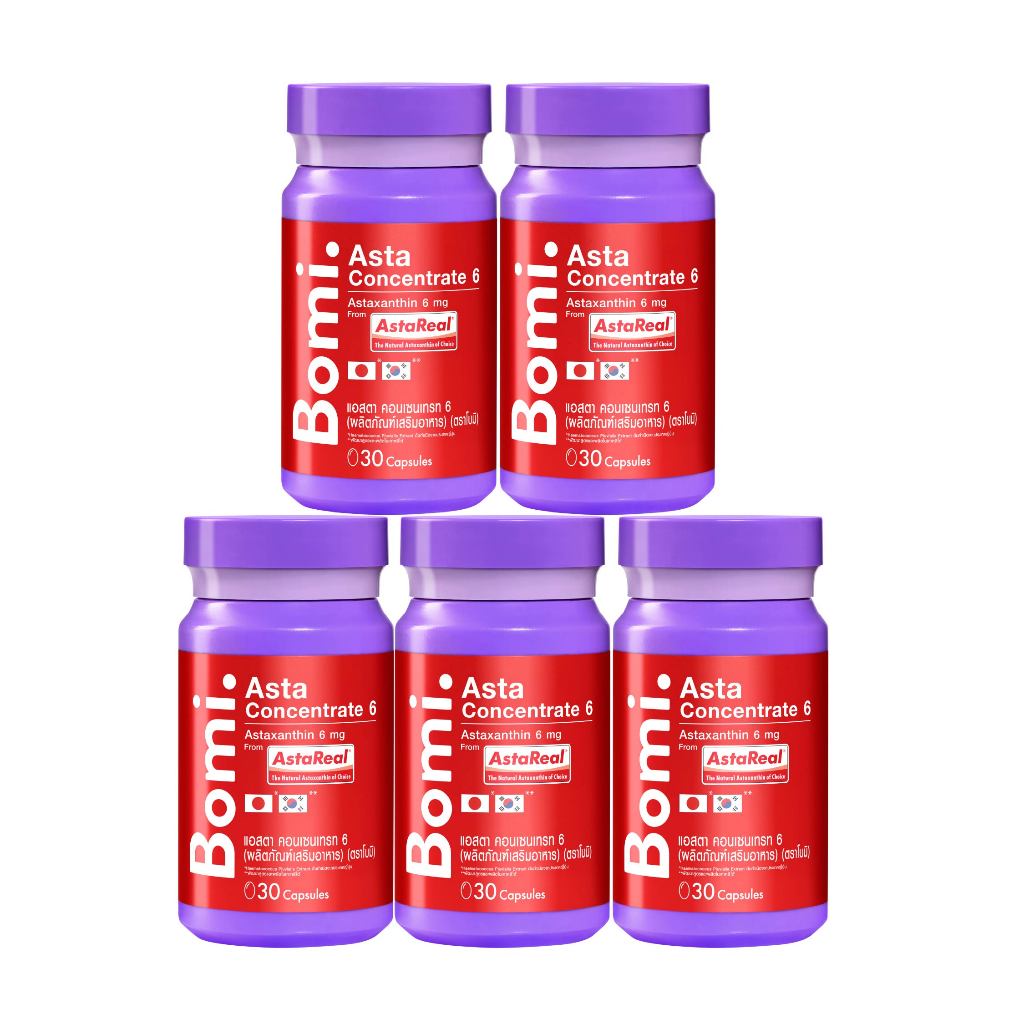 ภาพเพิ่มเติมของ [แพ็ค 5] Bomi AstaReal Asta Concentrate 6 (30 Capsules)แอสตาแซนธิน ผิวกระชับ เนียนนุ่ม