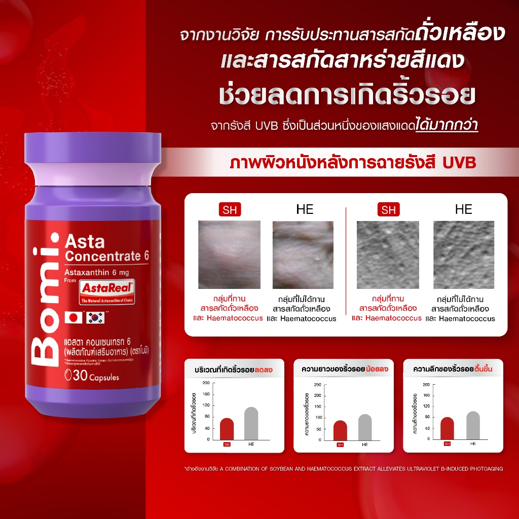 ภาพเพิ่มเติมของ [แพ็ค 5] Bomi AstaReal Asta Concentrate 6 (30 Capsules)แอสตาแซนธิน ผิวกระชับ เนียนนุ่ม