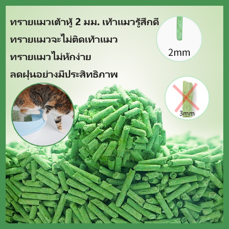 ภาพเพิ่มเติมของ BHQ ทรายแมวเต้าหู้ ออร์แกนิค ผลิตจากกากถั่วเหลืองธรรมชาติ ทิ้งลงชักโครกได้ 4.5L