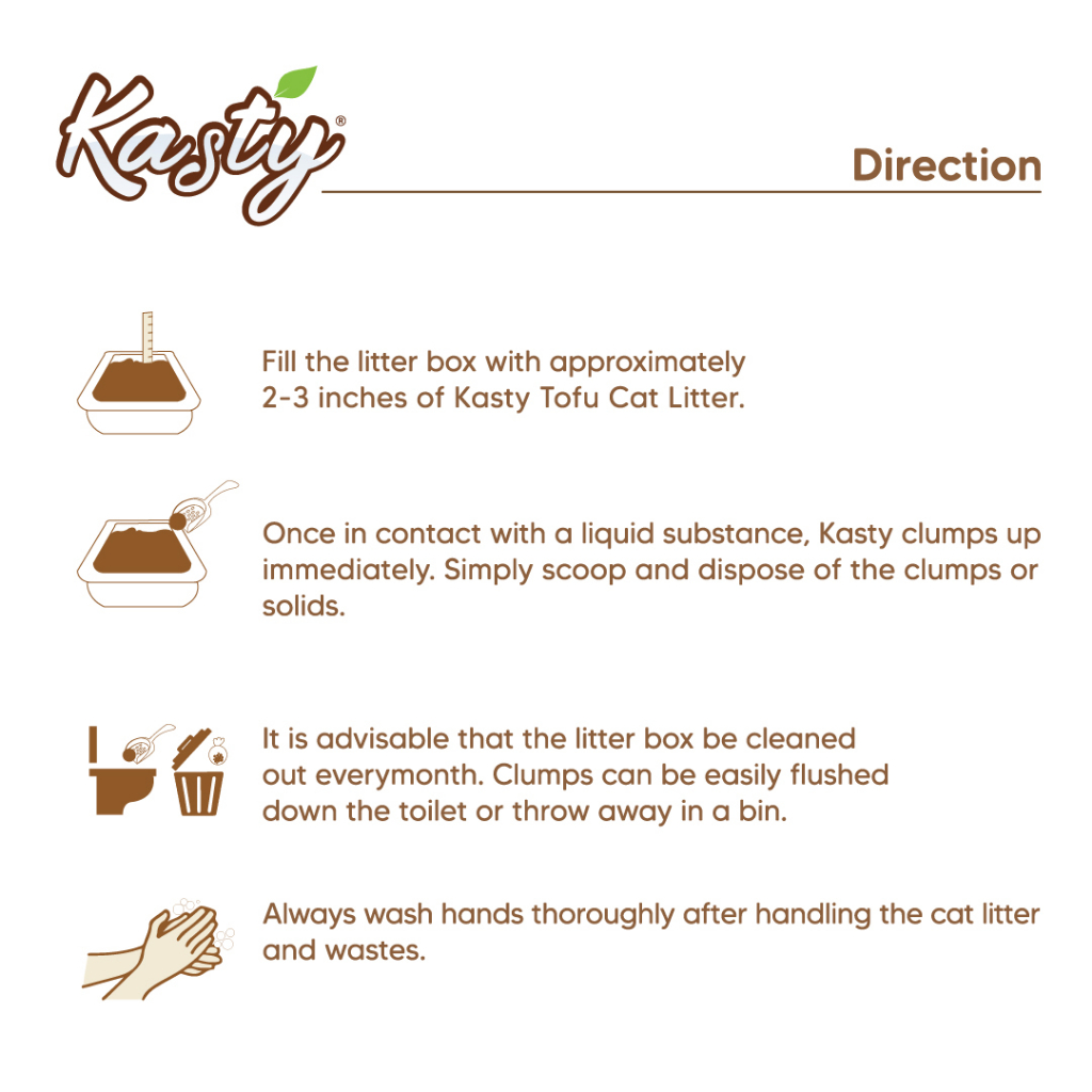 ภาพเพิ่มเติมของ Kasty Flakes Natural Tofu Cat Litter ทรายแมวเต้าหู้ ชนิดเกล็ดละเอียด สูตร Original จับตัวเป็นก้อนเร็ว ทิ้งชักโครกได้