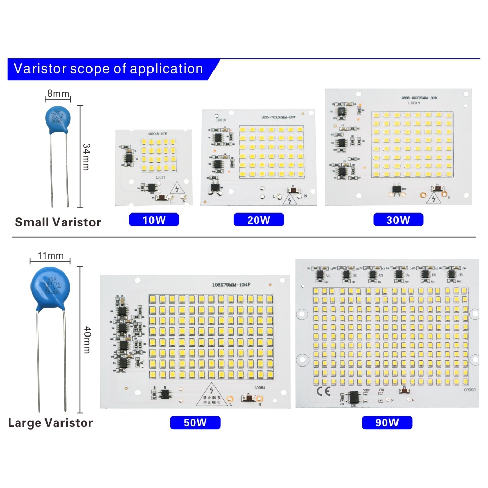 ภาพเพิ่มเติมของ Dselchun 10W 20W 30W 50W 100W ชิป Led SMD 2835 น้ําท่วมลูกปัด AC 220V-240V Led Floodlight โคมไฟ DIY สําหรับสปอตไลท์แสงกลางแจ้ง