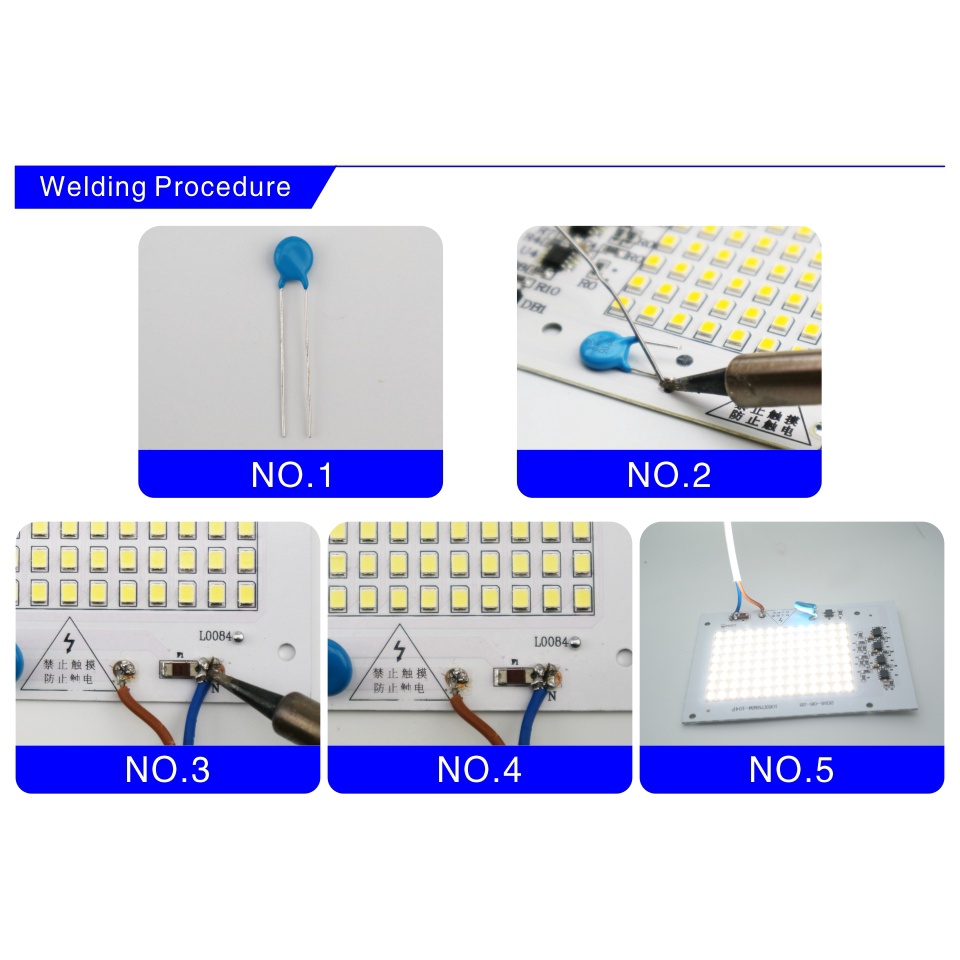 ภาพเพิ่มเติมของ Dselchun 10W 20W 30W 50W 100W ชิป Led SMD 2835 น้ําท่วมลูกปัด AC 220V-240V Led Floodlight โคมไฟ DIY สําหรับสปอตไลท์แสงกลางแจ้ง