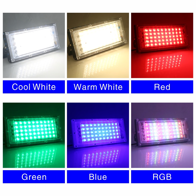 ภาพเพิ่มเติมของ Dselchun 50W LED น้ําท่วมชิป SMD 2835 กลางแจ้ง Floodlight Spotlight ลูกปัด AC 220V สําหรับ LED โคมไฟถนนภูมิทัศน์
