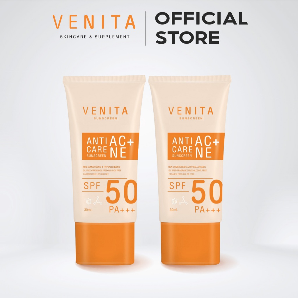 ภาพเพิ่มเติมของ VENITA ครีมกันแดดเวนิต้า Venita Anti-Acne Care Sunscreen SPF50/PA+++ plus 30gเนื้อครีมเจลซึมเร็ว