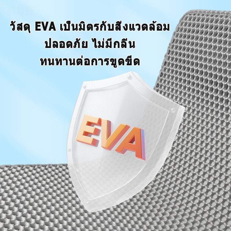 ภาพเพิ่มเติมของ 🐱 แผ่นดักทรายแมว ใหญ่ ที่ดักทราย แมว แผ่นรองทรายแมว พรม 2 ชั้น EVA ช่วยดัก ทรายแมว ที่ติดตามเท้า แผ่น Cat Litter Mat 🐱