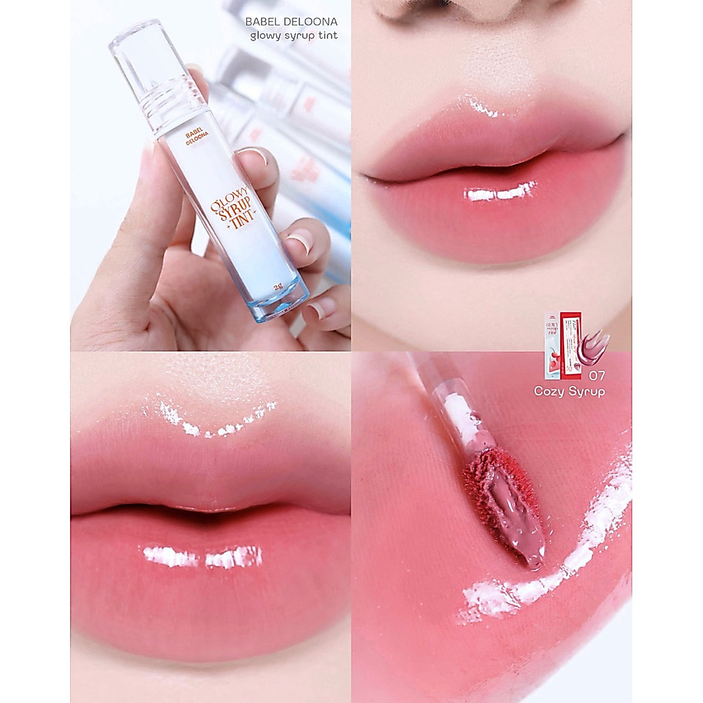 ภาพเพิ่มเติมของ 1 แท่ง  ลิปไซรัปบาเบล BABEL DELOONA GLOWY SYRUP TINT ลิปกลอสทินต์ทิ้งสเตน (2g.)