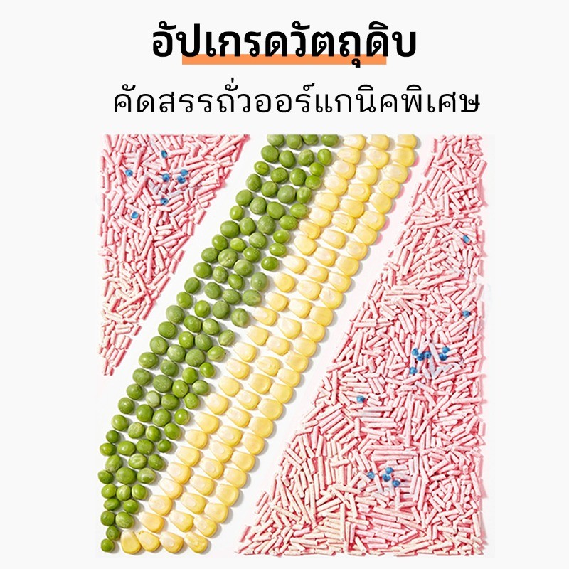 ภาพเพิ่มเติมของ ทรายแมวเต้าหู้ ออร์แกนิค ทิ้งชักโครก 3 กลิ่นสุดหอม (6ลิตร/ถุง) (เซ็ท3ถุง) แบบพิเศษ ไม่มีส่วนผสมอื่น ทรายแมว Cat Litter
