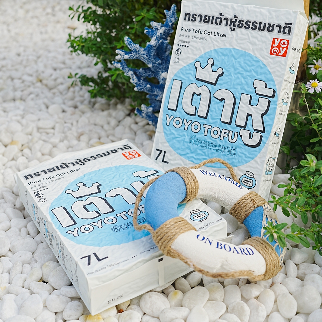 ภาพเพิ่มเติมของ yoyopet : ทรายแมว 7ลิตร Cat litter เกลือทะเล ทรายเต้าหู้ ออร์แกนิค100% ผลิตจากกากถั่วเหลืองธรรมชาติ