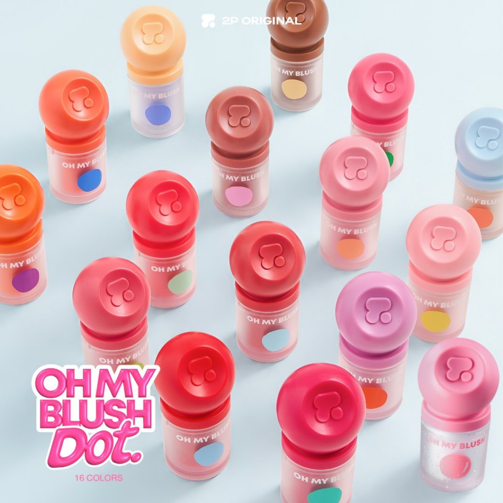 ภาพเพิ่มเติมของ OH MY BLUSH DOT #บลัชหัวโต #ohmyblushdot (16 Colors) 3g.