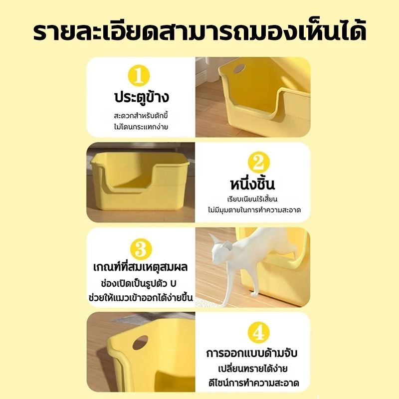 ภาพเพิ่มเติมของ FOLOPETS กระสอบทรายจัมโบ้ รั้วเพิ่มความสูง ป้องกันทราย Kicking Shovel กระสอบทรายแมวขนาดใหญ่ ห้องน้ํา กระสอบแมว