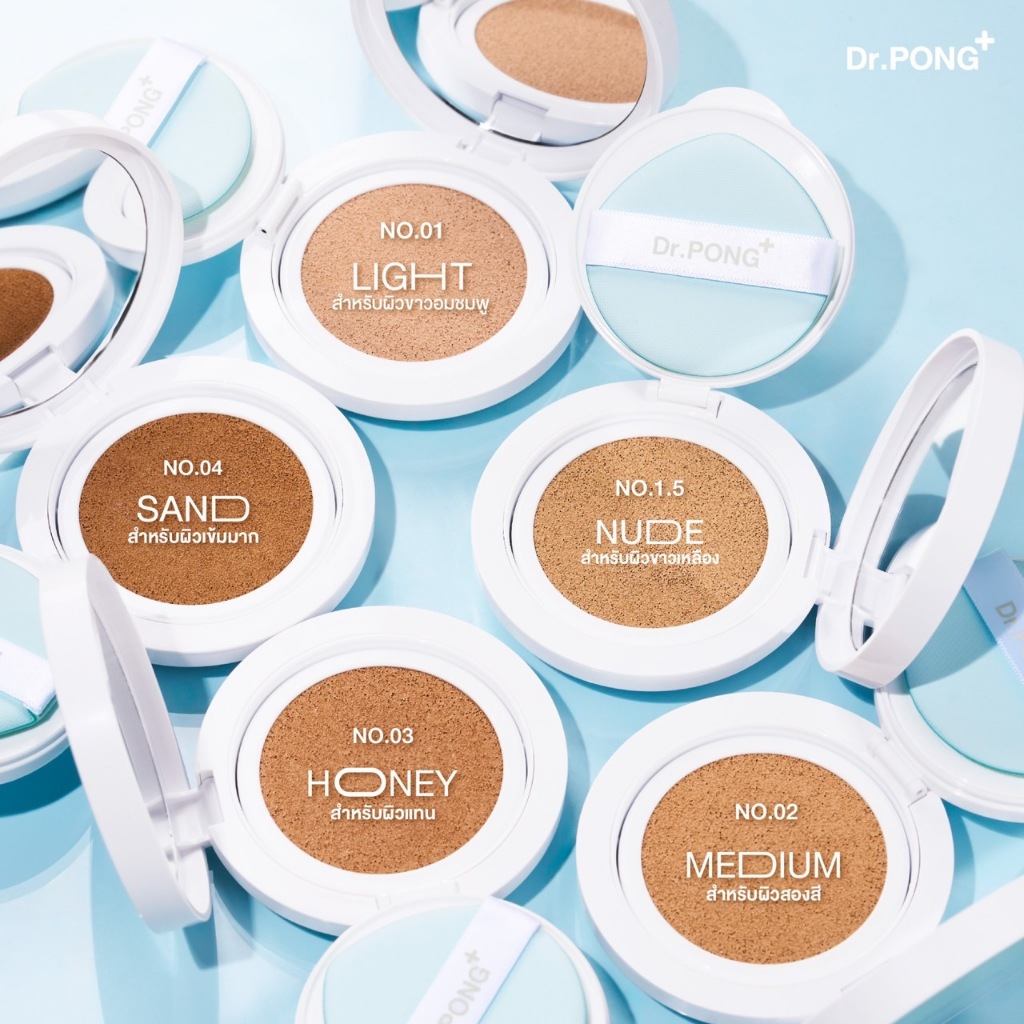 ภาพเพิ่มเติมของ [1 ฟรี 1] คุชชั่นลดสิว Dr.PONG ACNE ACE LONGWEAR CUSHION คุมมัน ติดทนกันน้ำ ไม่หลุดง่าย ยืนยันด้วยงานวิจัย