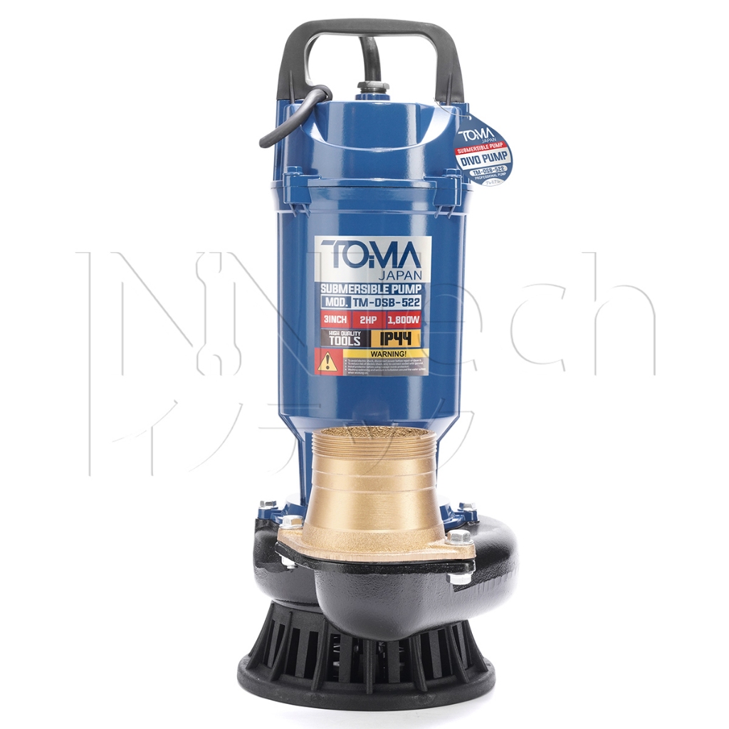 ภาพเพิ่มเติมของ TOMA JAPAN ปั๊มแช่ 3 นิ้ว ปั๊มจุ่ม ไดโว่ ดูดโคลน 1,800W 2HP มอเตอร์ทองแดงแท้ 100% Divo แรงดันสูง รุ่น TM-DSB-522(3 นิ้ว)