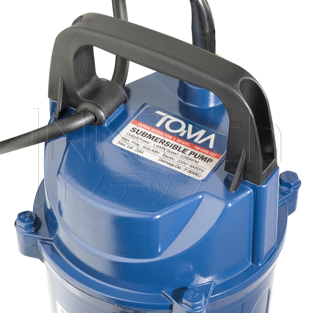 ภาพเพิ่มเติมของ TOMA JAPAN ปั๊มแช่ 3 นิ้ว ปั๊มจุ่ม ไดโว่ ดูดโคลน 1,800W 2HP มอเตอร์ทองแดงแท้ 100% Divo แรงดันสูง รุ่น TM-DSB-522(3 นิ้ว)