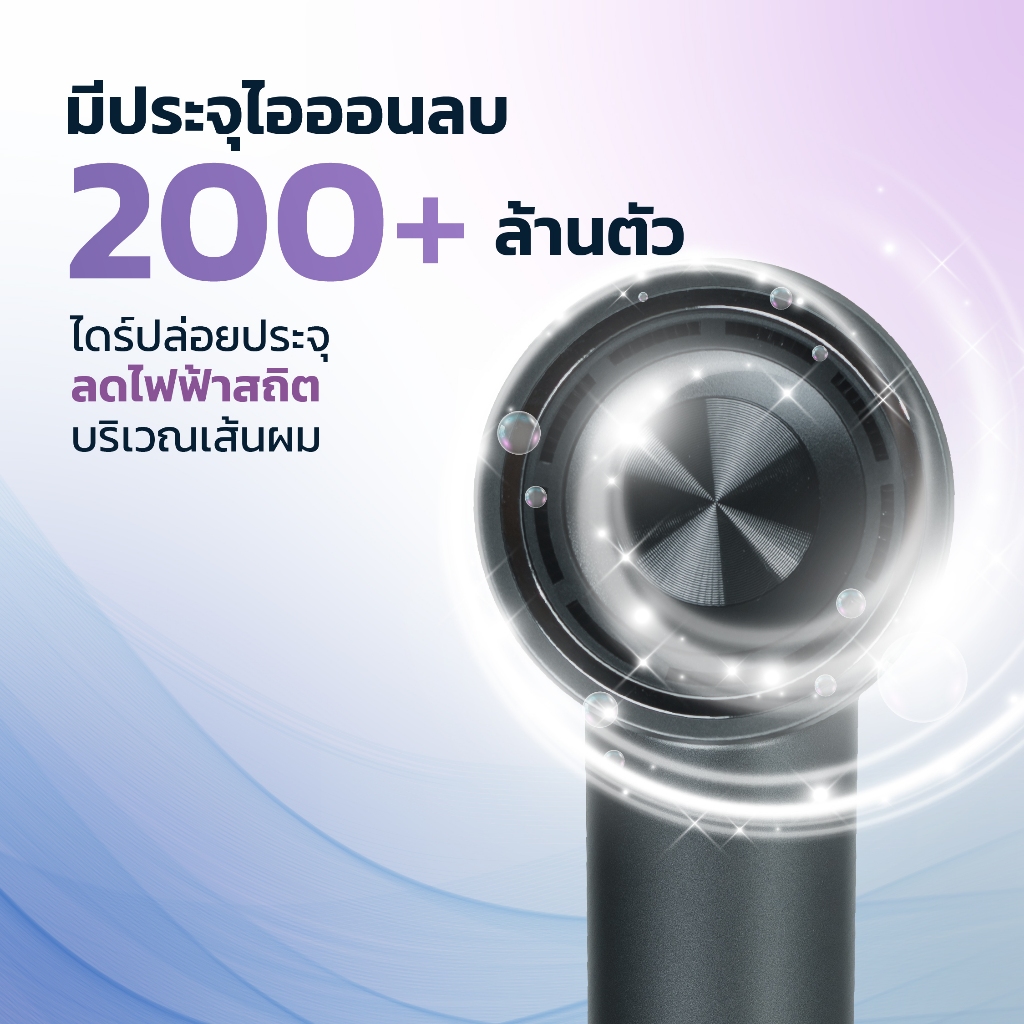 ภาพเพิ่มเติมของ Yoole S High-speed Hair Dryer ไดร์เป่าผม ยูเลอร์ รุ่นเอส ไดร์เป่าผมความเร็วสูง ลดผมชี้ฟู มีไอออนลบ เป่าผมแห้งเร็ว 1600W