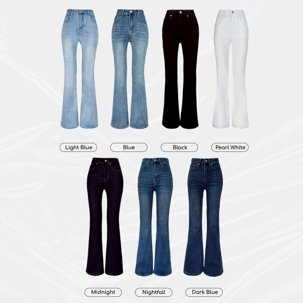 ภาพเพิ่มเติมของ [Best Seller] Paloy - PL3577 กางเกงยีนส์ขาม้า ผ้ายืดใส่สบาย
