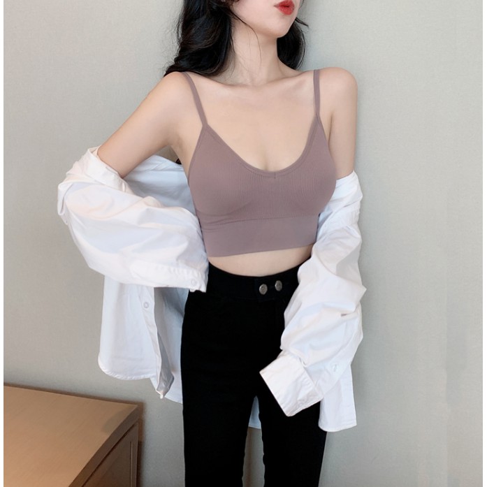 ภาพเพิ่มเติมของ PU เสื้อในผู้หญิงรุ่น B-012 สปอร์ตบราญี่ปุ่นสุดฮิต กระชับทรวงอก หลากสี ราคาถูกพร้อมส่ง