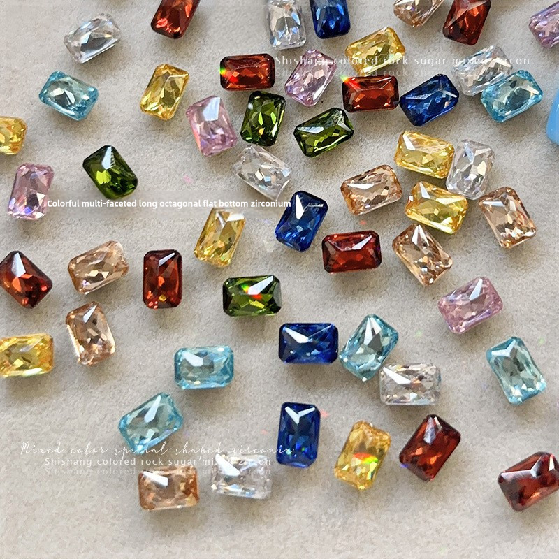 ภาพเพิ่มเติมของ เครื่องประดับเพชรเล็บด้านล่างแบนเพทายสีสันสดใส 20 ชิ้น / เอเลี่ยนนกพิราบหัวใจไข่ดาวห้าแฉกร็อคลูกอมตกแต่งเล็บ / ทำเล็บมือแบบ DIY