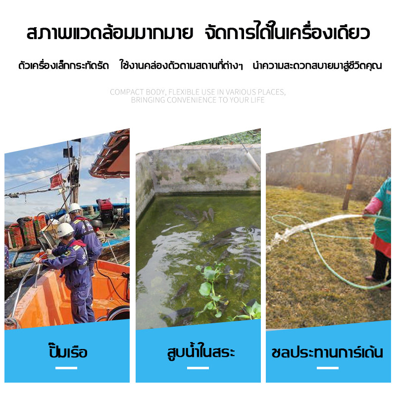 ภาพเพิ่มเติมของ ปั๊มน้ำ dc 12v ปั๊มแช่ DC 12V 24V ขนาด1 นิ้ว ปั๊มจุ่มไดโว่ สายไฟ 1.5 เมตร 65W