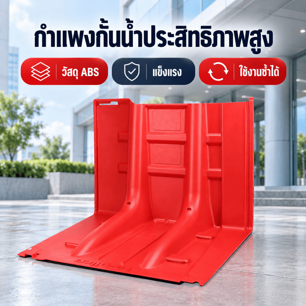 ภาพเพิ่มเติมของ พร้อมส่ง แผ่นกั้นน้ำท่วม ใช้ป้องกันน้ำท่วมหรือ เปลี่ยนทิศทางน้ำได้ กั้นน้ำท่วมเฉียบพลัน ชะลอน้ำ