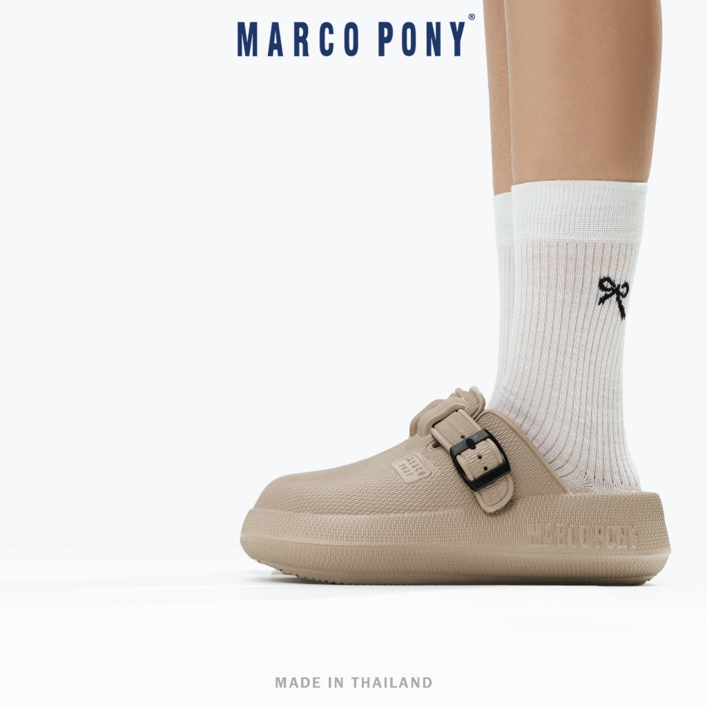 ภาพเพิ่มเติมของ Marco Pony รองเท้าหัวโต รองเท้าแตะผู้หญิงแฟชั่น เพื่อสุขภาพ เบาสบาย ส้นหนา 6 ซม MH9029