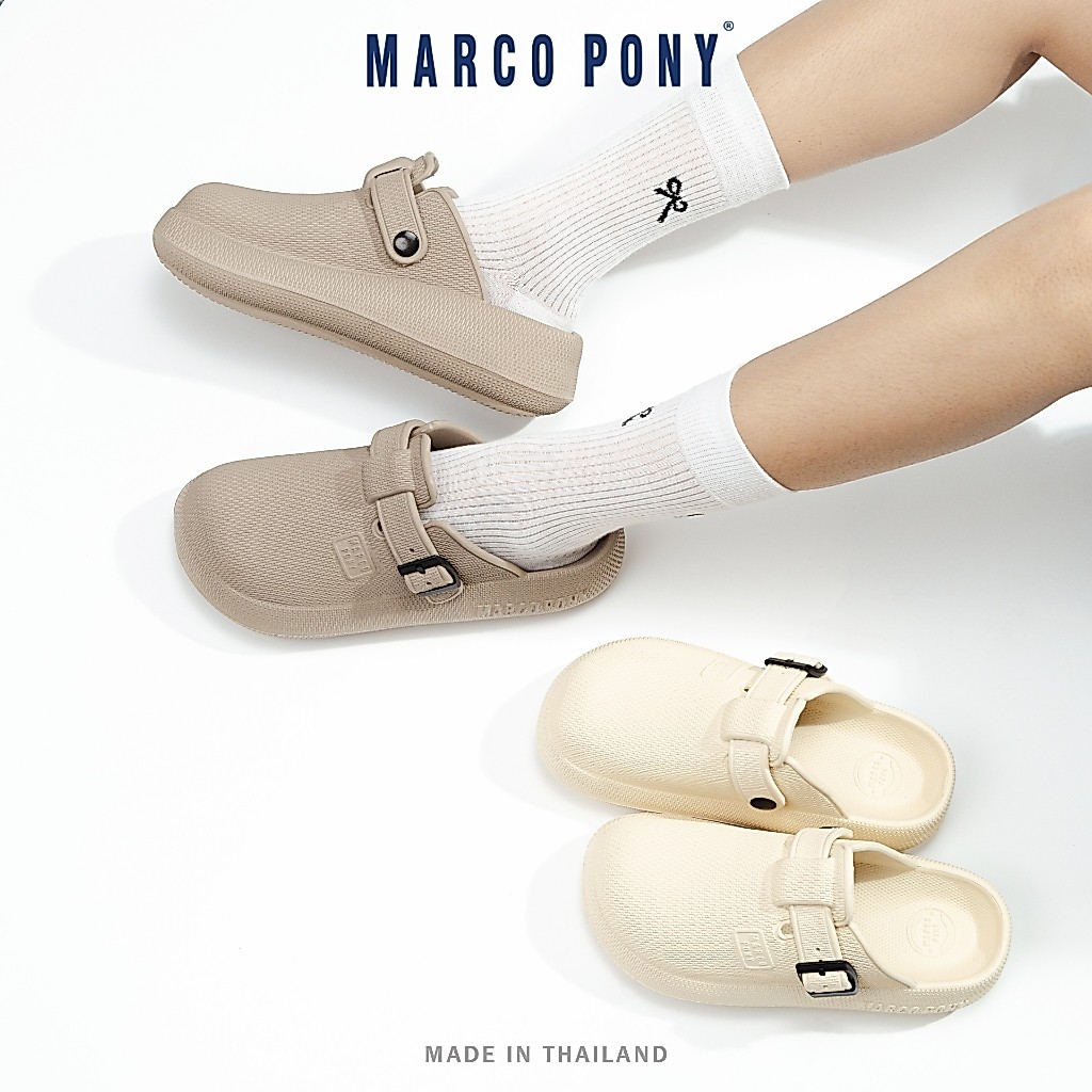 ภาพเพิ่มเติมของ Marco Pony รองเท้าหัวโต รองเท้าแตะผู้หญิงแฟชั่น เพื่อสุขภาพ เบาสบาย ส้นหนา 6 ซม MH9029