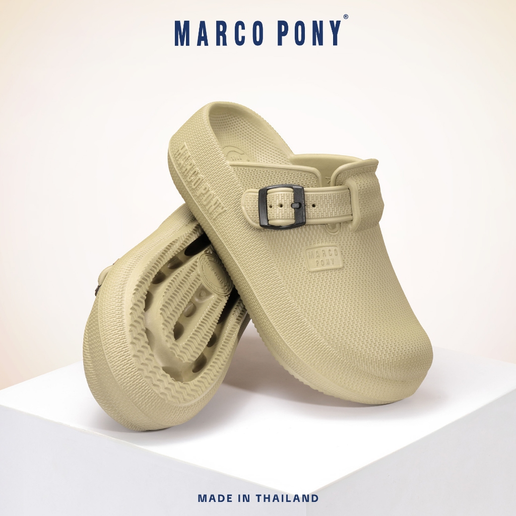 ภาพเพิ่มเติมของ Marco Pony รองเท้าหัวโต รองเท้าแตะผู้หญิงแฟชั่น เพื่อสุขภาพ เบาสบาย ส้นหนา 6 ซม MH9029