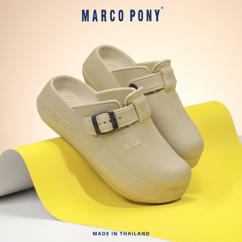 ภาพเพิ่มเติมของ Marco Pony รองเท้าหัวโต รองเท้าแตะผู้หญิงแฟชั่น เพื่อสุขภาพ เบาสบาย ส้นหนา 6 ซม MH9029