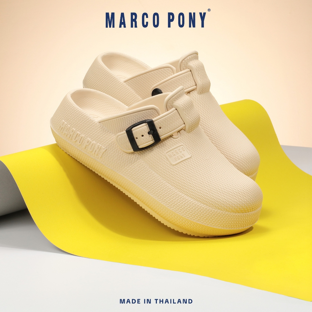 ภาพเพิ่มเติมของ Marco Pony รองเท้าหัวโต รองเท้าแตะผู้หญิงแฟชั่น เพื่อสุขภาพ เบาสบาย ส้นหนา 6 ซม MH9029