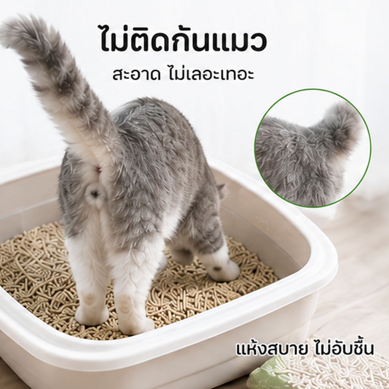 ภาพเพิ่มเติมของ ทรายแมวเต้าหู้ ทรายแมว6L ทรายเต้าหู้ Cat Litter（ทรายเบนโทไนท์/ทรายแมวผสม/ทรายเต้าหู้） ผลิตจากกากถั่วเหลืองธรรมชาติ