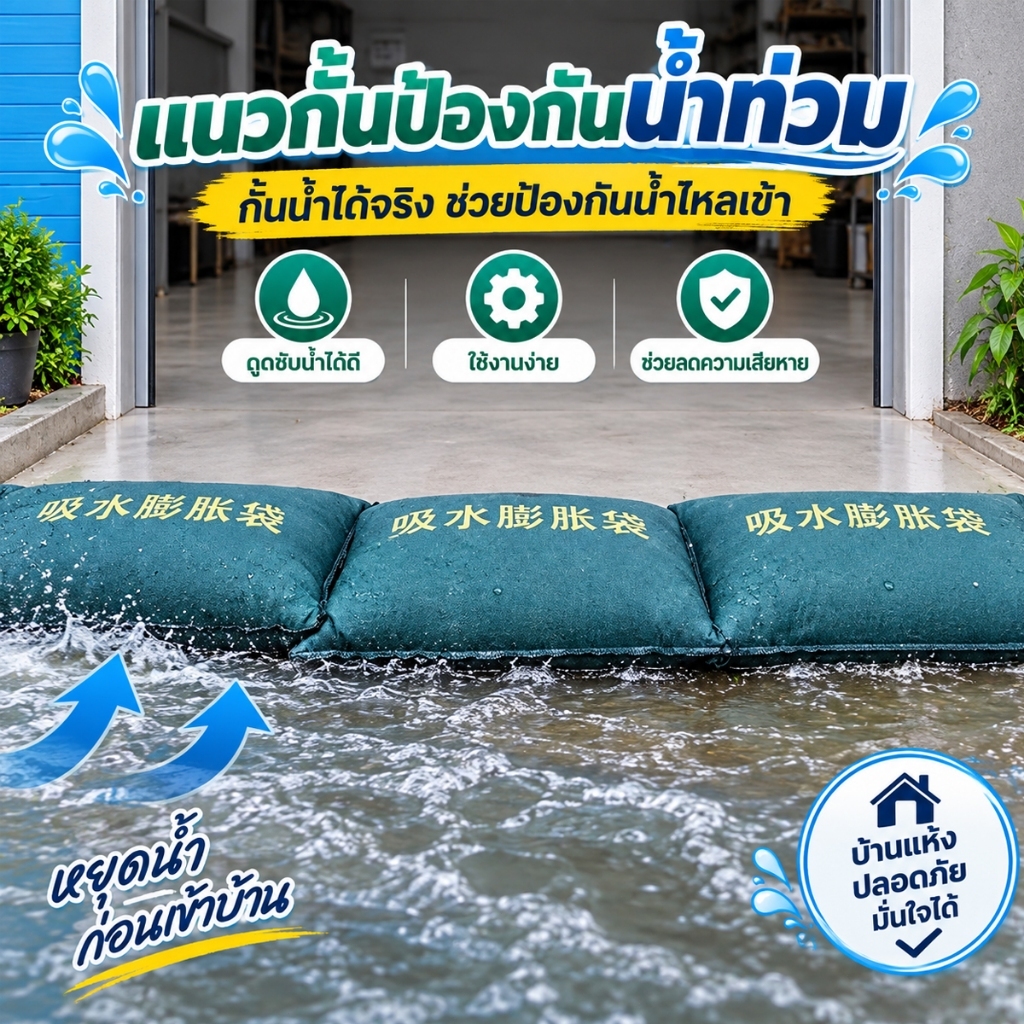 ภาพเพิ่มเติมของ ถุงป้องกันน้ำท่วม ถุงทรายควบคุมน้ําท่วม แผ่นกั้นน้ำท่วม การป้องกันน้ำท่วมช่วยป้องกันน้ำท่วมป้องกันฝน