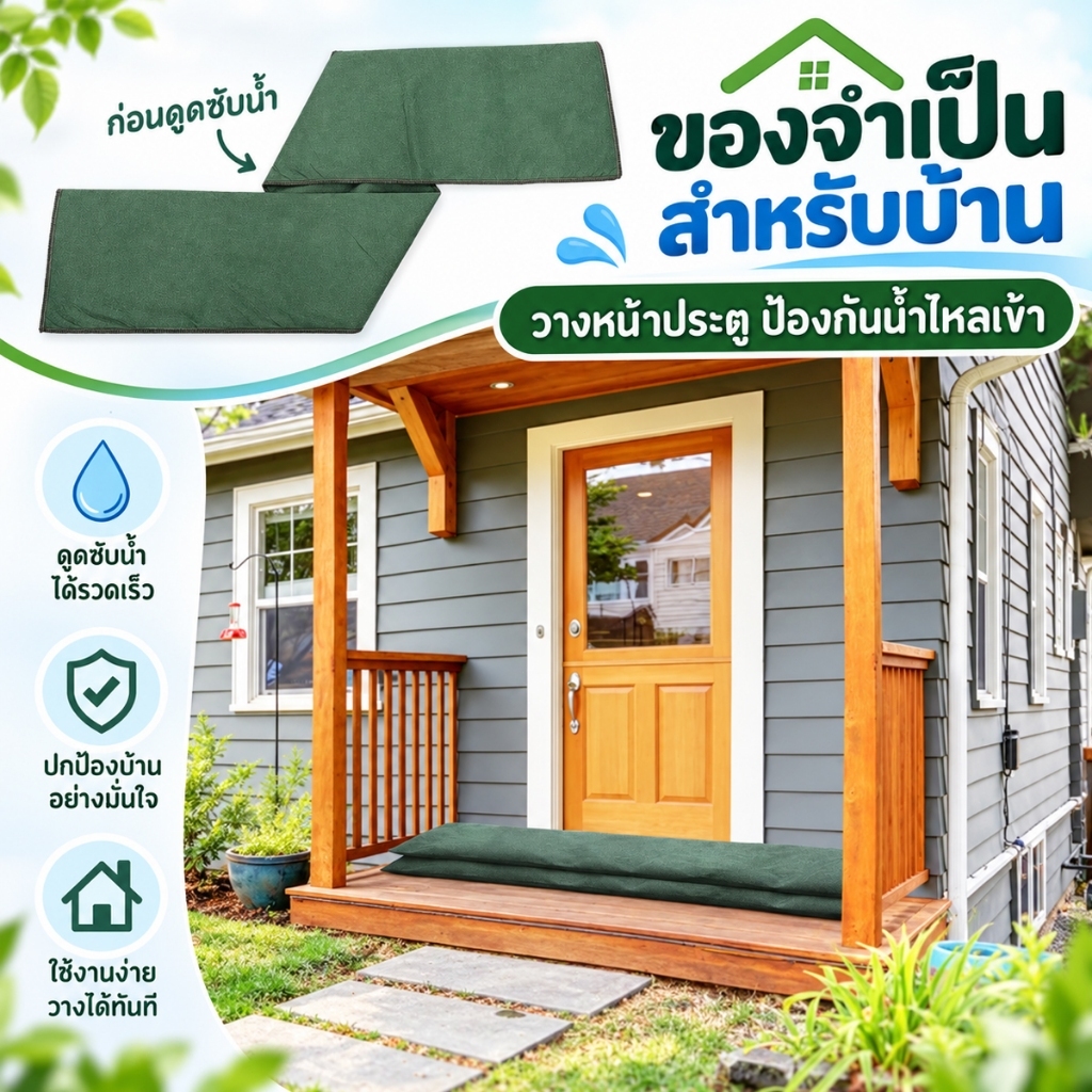 ภาพเพิ่มเติมของ ถุงป้องกันน้ำท่วม ถุงทรายควบคุมน้ําท่วม แผ่นกั้นน้ำท่วม การป้องกันน้ำท่วมช่วยป้องกันน้ำท่วมป้องกันฝน