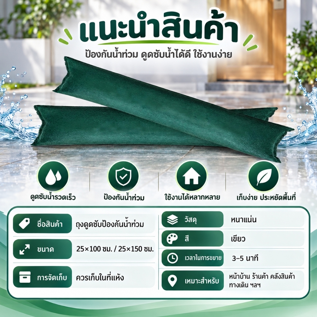 ภาพเพิ่มเติมของ ถุงป้องกันน้ำท่วม ถุงทรายควบคุมน้ําท่วม แผ่นกั้นน้ำท่วม การป้องกันน้ำท่วมช่วยป้องกันน้ำท่วมป้องกันฝน
