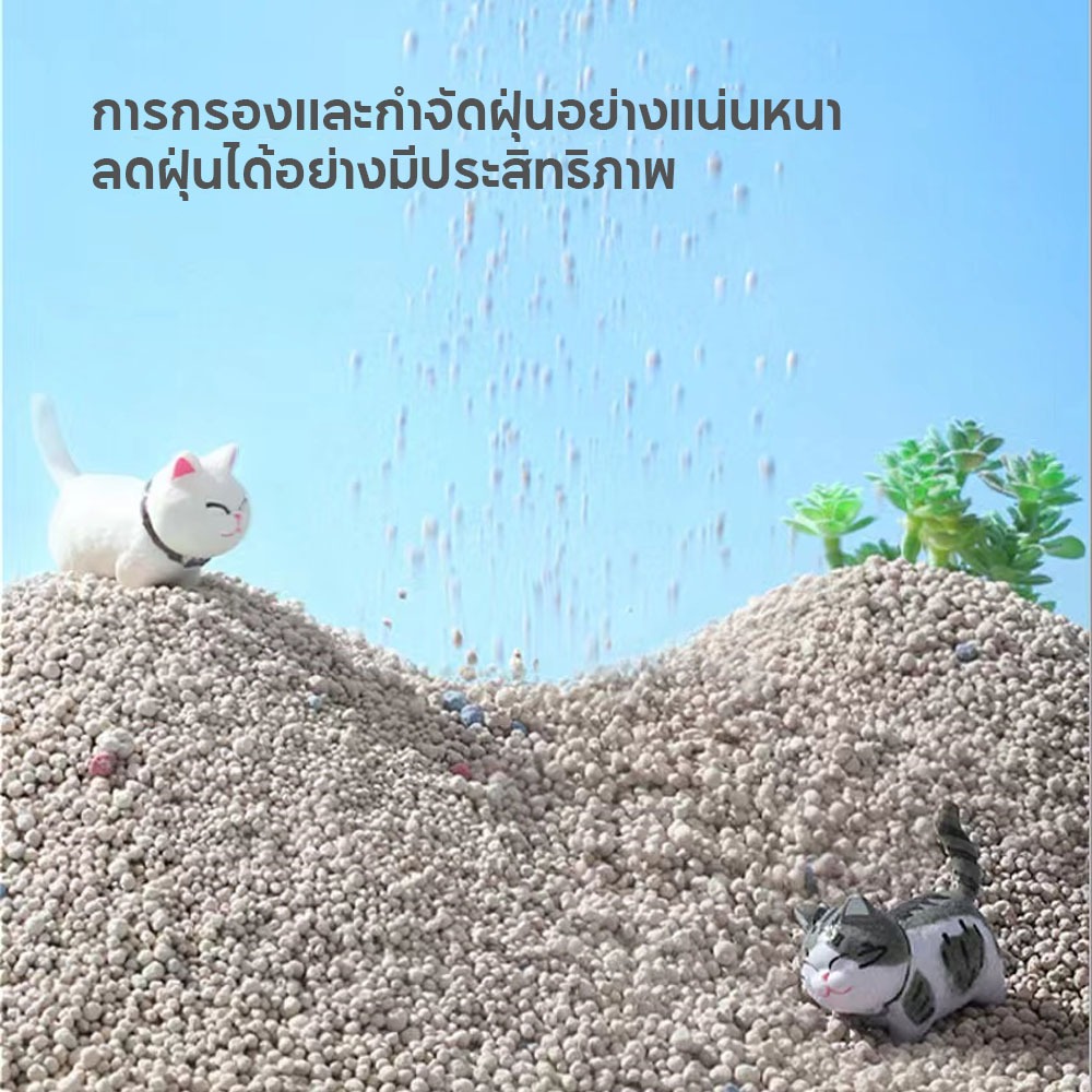 ภาพเพิ่มเติมของ FOLOPETS ทรายแมว 14ลิตร 10 ลิตร 5 ลิตร กลิ่นเบนโทไนท์ 100% ป้องกันการเจริญเติบโตของแบคทีเรีย