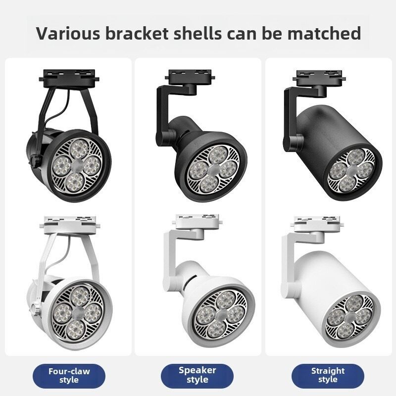 ภาพเพิ่มเติมของ Oeing LED Track Light น้ําท่วมหลอดไฟ PAR30 โคมไฟ 25W 35W 40W 45W E27 Warm Cool Neutral White Spotlight สําหรับร้านเสื้อผ้าห้องครัว 220V