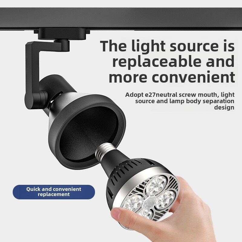 ภาพเพิ่มเติมของ Oeing LED Track Light น้ําท่วมหลอดไฟ PAR30 โคมไฟ 25W 35W 40W 45W E27 Warm Cool Neutral White Spotlight สําหรับร้านเสื้อผ้าห้องครัว 220V