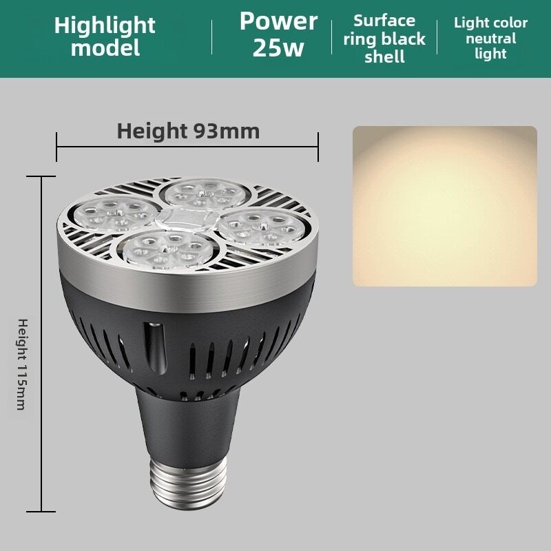 ภาพเพิ่มเติมของ Oeing LED Track Light น้ําท่วมหลอดไฟ PAR30 โคมไฟ 25W 35W 40W 45W E27 Warm Cool Neutral White Spotlight สําหรับร้านเสื้อผ้าห้องครัว 220V