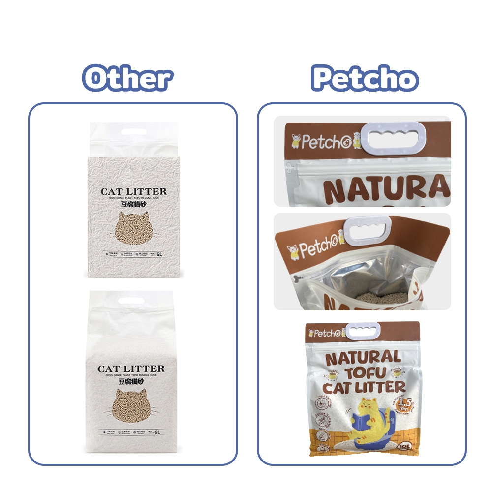 ภาพเพิ่มเติมของ Pawblic × Petcho🐾ทรายแมวเต้าหู้ ออร์แกนิค100% ทรายแมว tofu จับตัวเป็นก้อนเร็ว ขนาดอนุภาคเล็ก 1.5 มม ไร้ฝุ่น ดับกลิ่นดีเ