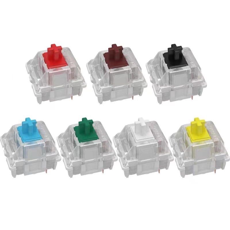 ภาพเพิ่มเติมของ Switch Blue Switch,Red Switch kang whiteปุ่มสวิตช์ Mechanical Keyboard (SwitchแบบCherry Mx)3ขา 5 ขา