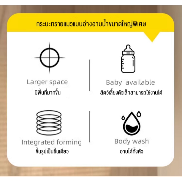 ภาพเพิ่มเติมของ กระบะทรายแมวขนาดใหญ่ รั้วสูงมากๆ ป้องกันทรายกระเด็น ห้องน้ำแมว ห้องน้ำแมวใหญ่ กระบะทราย ส้วมแมว ห้องน้ำแมวขนาดใหญ่