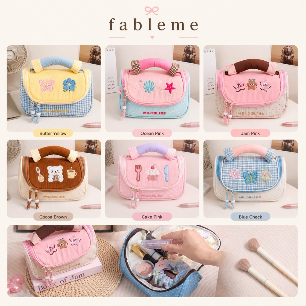 ภาพเพิ่มเติมของ FABLEME ✨ COSMETIC BAG SWEET DREAM กระเป๋าเครื่องสำอางค์