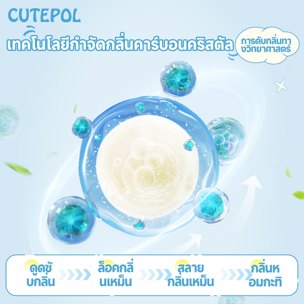 ภาพเพิ่มเติมของ Cutepol ทรายแมอมันสำปะหลัง ธรรมชาติ 100% ดับกลิ่นดี ก้อนแข็ง 4L/1.25KG Cassava Cat Litter