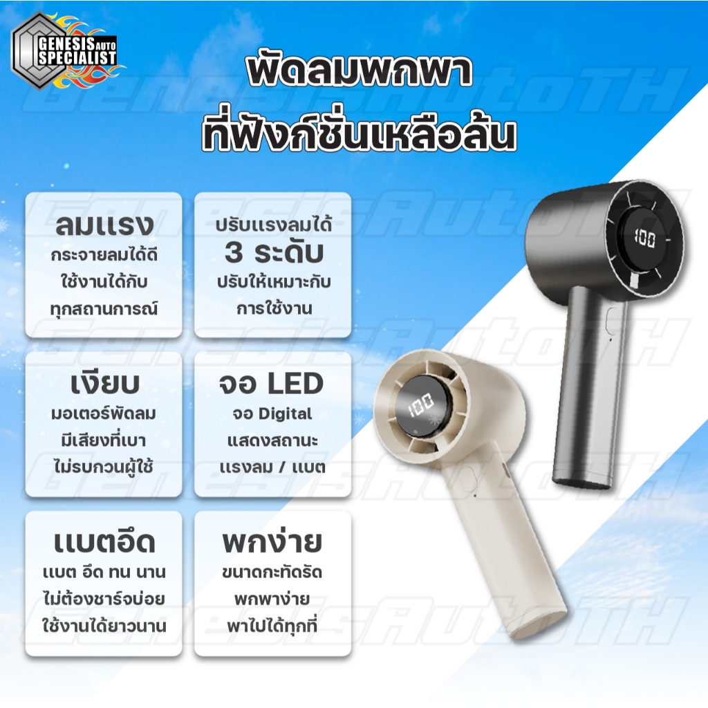 ภาพเพิ่มเติมของ ⚡ ลูกค้าใหม่ 1 บาท! พัดลมมือถือเทอร์โบ 💨 ลมแรง 5 ระดับ แบตอึด ใช้งานได้นาน น้ำหนักเบา พกง่าย ส่งด่วนไวทันใจ!